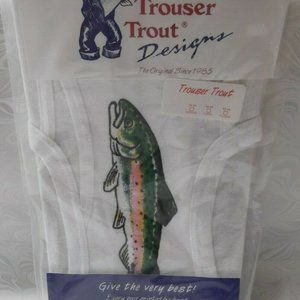 Original Trouser Trout Mens White Fly Front  Brief